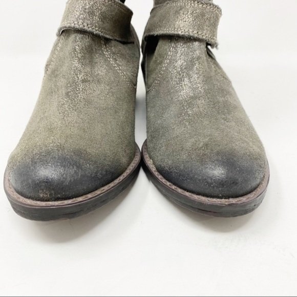 Naughty Monkey Suede Metallic Buckle Ankle Boots 7 - Picture 2 of 8